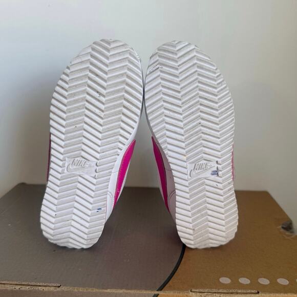 Nike Cortez Easyon White/Laser Fuchsia Toddler Sneakers - SZ 10 C - Picture 10 of 11